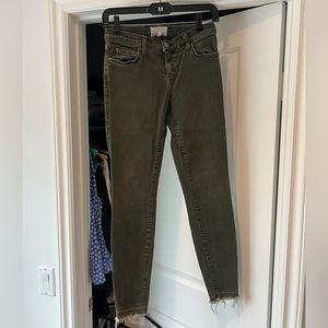 Current/Elliot Low-Rise Jeans | Army Green | Size 26